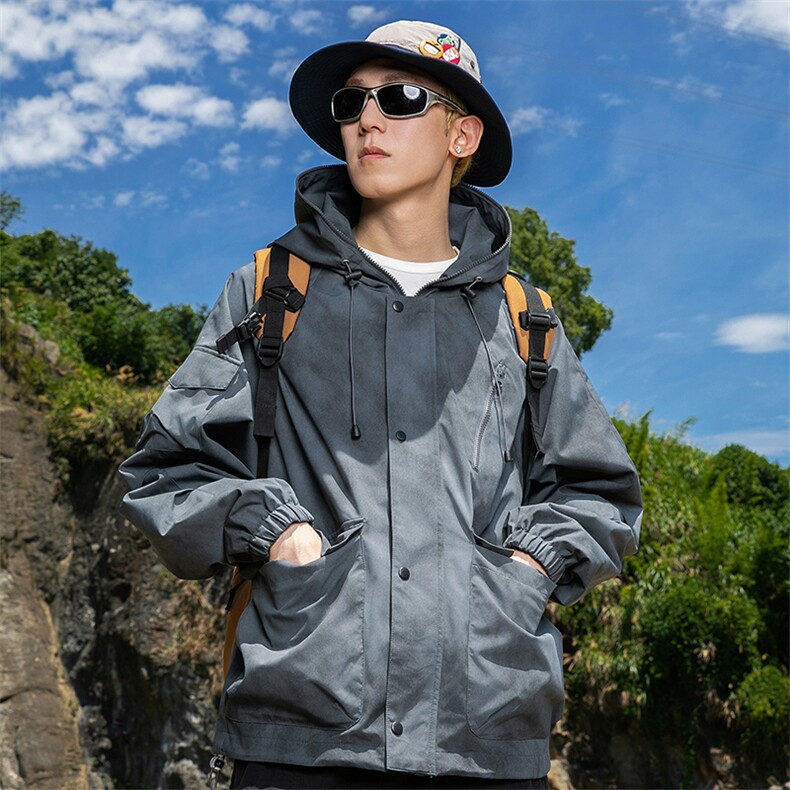 户外冲锋衣男女2026新款防风防水登山服外套A436-2535-P95,男装夹克,电商A436