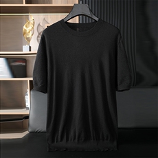 高品质男士68支精仿羊绒短袖毛衣轻薄柔软舒适保暖时尚百搭，男装羊绒套衫，台绒羊绒