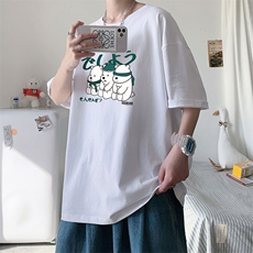 夏季新款潮牌流行印花帅气青少年宽松男士休闲T恤T1540-P20，男装T恤，电商A128