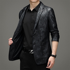 2023春季新款男士修身皮衣西装外套皮夹克JZL601-P195，男装皮衣，星座1105-3