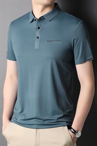 品牌无痕精品男士高端休闲翻领短袖T恤主推POLO男士上衣冰丝短袖图片