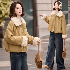 短款羽绒服女2025冬新款高级感巨好看宽松洋气拼毛加厚派克服外套图片