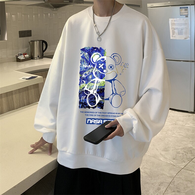 麂皮绒卫衣男大码重磅长袖t恤男JW81290-P35加绒款P45,男装卫衣,电商A040