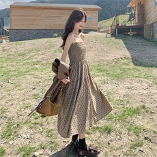 美拉德皮衣外套吊带裙套装连衣裙女春秋2025新款洋气减龄两件套，女装套装/套裙，2C122