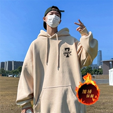 数据500克重磅秋冬美式加绒加厚卫衣外套Y107常规特P35绒P40，男装卫衣，电商A486