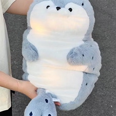海豹毛绒玩具可爱床上抱着睡海獭玩偶超软海抱枕布娃娃海洋纪念馆