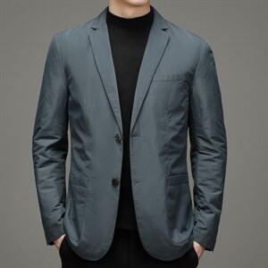 中年休闲羽绒西服爸爸冬装短款外套冬季加厚上衣YYYR6629961-P260,男装羽绒服,电商B212（原钱塘6029）