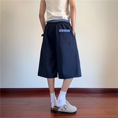 2025夏季新款设计感腊肠狗刺绣七分裤B315-K25775-特p30控58，男装休闲裤，电商B315