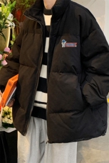 港风秋冬新款保暖立领宽松棉服外套男MY62035P115控138，男装棉衣，电商A268A