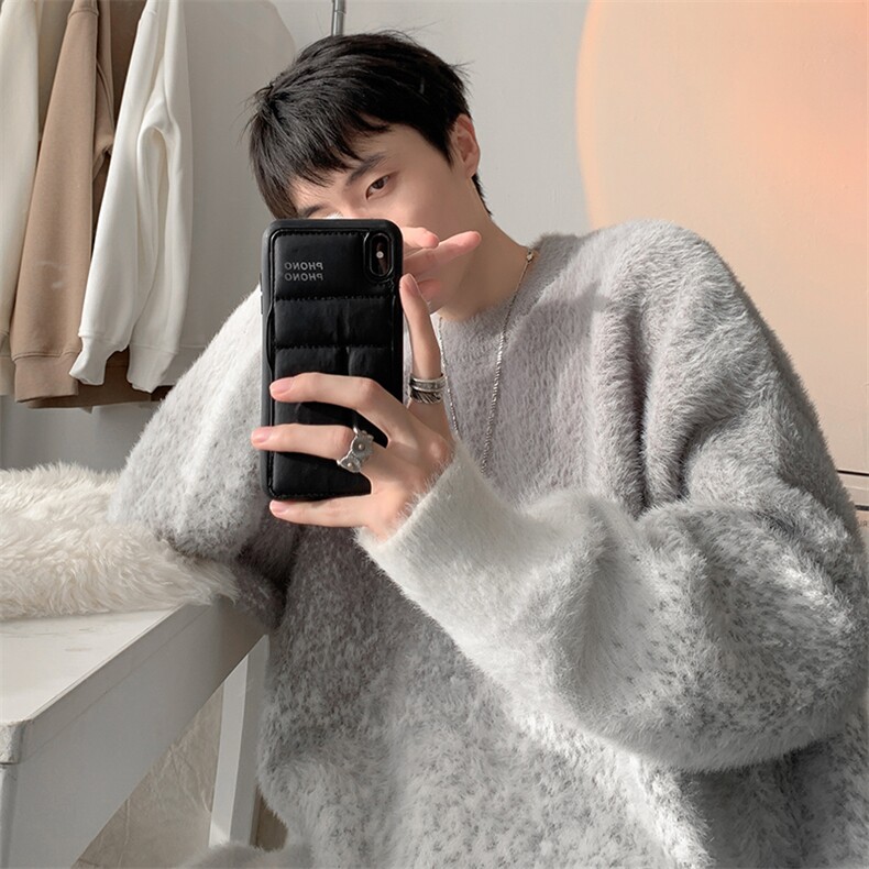 圆领渐变仿貂男士针织毛衣A367M2408P65控88,男装针织衫/毛衣,电商A367