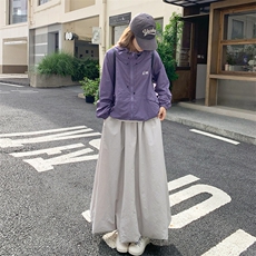 紫色连帽外套半身裙套装女2025秋季新款韩版学院风减龄时尚两件套，女装套装/套裙，2C093