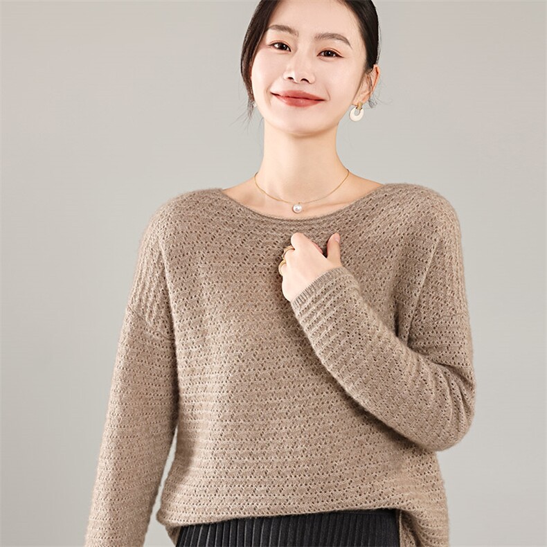 35%羊绒衫秋冬季新款舒适时尚百搭女式宽松长袖打底毛衣,女装羊绒衫,琳尚羊绒
