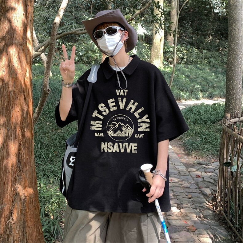 电商DSA028-PLK301P30100聚酯夏季新款华夫格短袖POLO衫男,男装T恤,电商A028