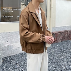 黑色飞行夹克男春秋季休闲运动机车复古高级感冲锋上衣外套-WT177，男装夹克，星座601-2