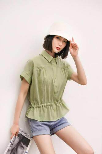 夏天短袖衬衫，女装衬衫，品炫姿