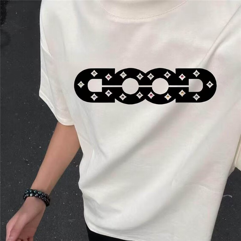 1506/QDT940/P35新款美式潮牌字母印花短袖T恤男款宽松休闲上衣,男装T恤,星座1506