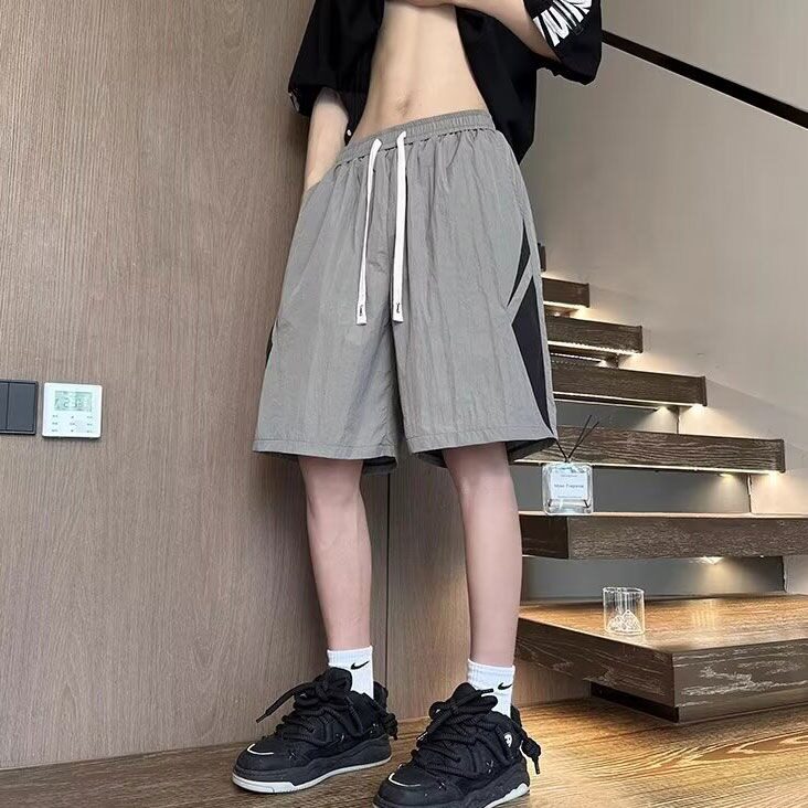 夏季休闲短裤男潮牌冰丝透气速干薄款宽松裤子运动潮流沙滩五分裤,男装牛仔裤,星座506A