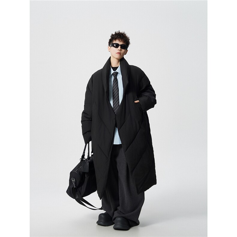 无影墙行走的大棉被大码M-5XL过膝中长款棉衣男ZC77110P135控198，男装棉衣，星座227-7