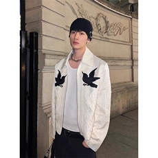 【有货】玄鸟刺绣提花外套男高级感痞帅春秋短款夹克A221CC-特P55，男装夹克，星座1007（原301D）