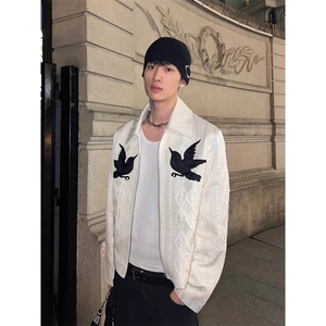 【有货】玄鸟刺绣提花外套男高级感痞帅春秋短款夹克A221CC-特P55图片