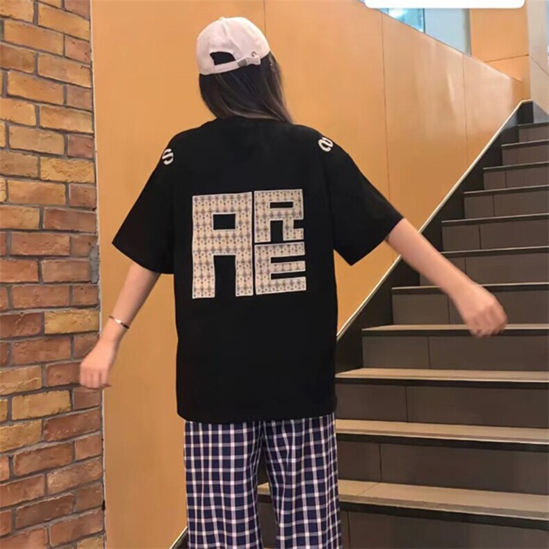 万针全刺绣工艺抖音得物高品质260克重磅纯棉双纱美式高街短袖T恤,男装T恤,电商A486