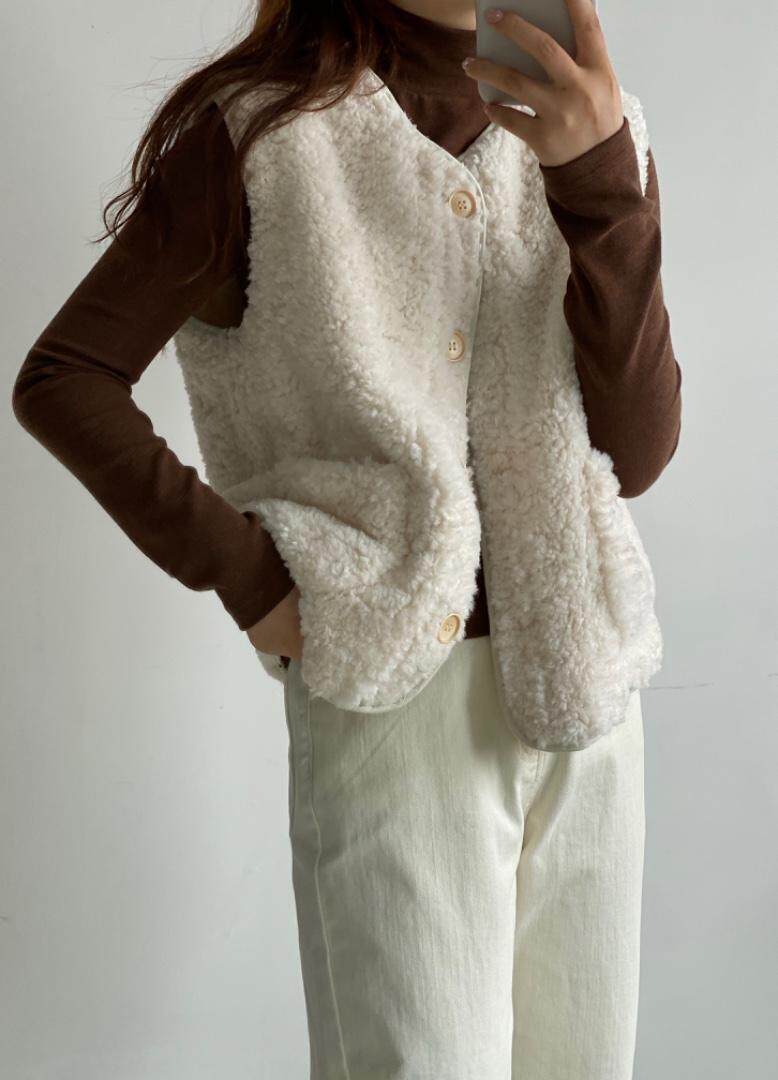 羊羔毛马甲，女装马甲，土布鱼