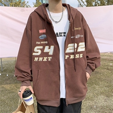 卫衣男连帽春秋季ins港风宽松潮牌百搭外套JK8531-P45，男装夹克，星座308B-1