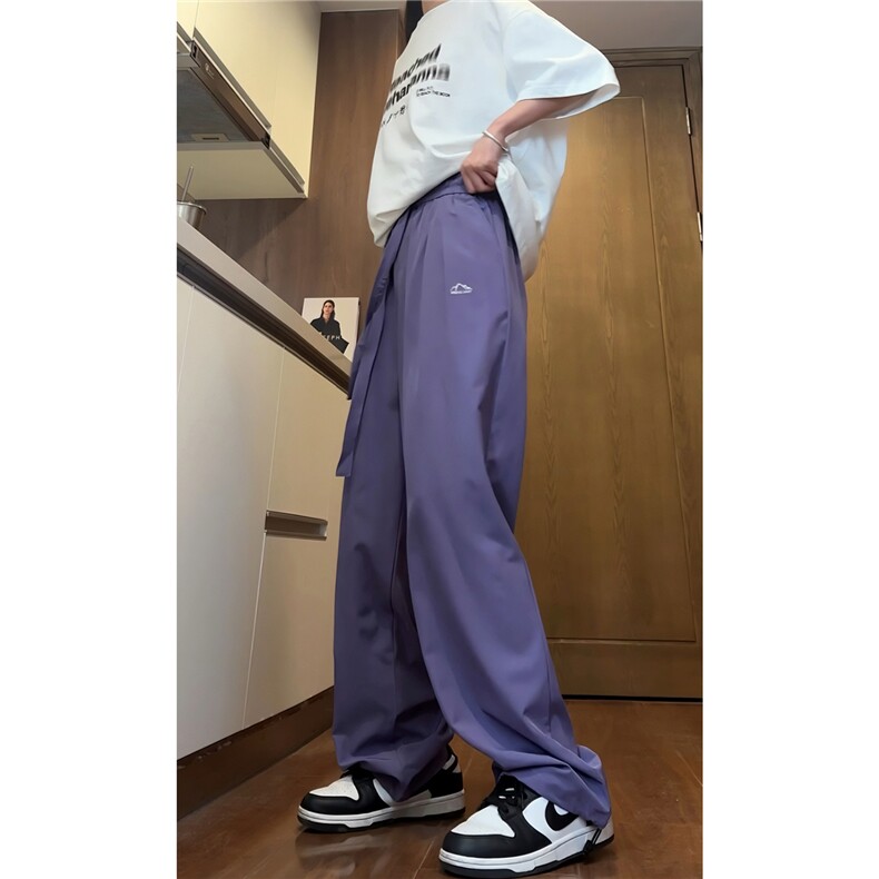 深度库存春装新款男士冰丝裤垂感休闲裤男宽松阔腿裤K281-特P35,男装休闲裤,电商A099