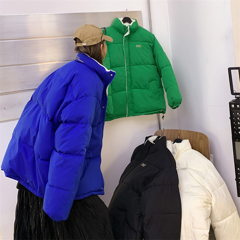 双面穿2022情侣棉衣男女棉服宽松棉袄面包服冬装3321-P100控148,男装棉衣,星座207