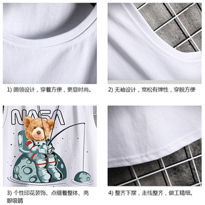 BX25251-P20 港风运动汗背心男大码汗衫男无袖T恤男 网格图片