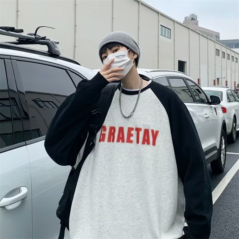 潮流青春流行文艺卫衣圆领新款纯色2023休闲衣服W5062P38,男装卫衣,星座1116-2