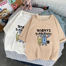 YT26048-P30亚短袖t恤男大码五分袖男宽松七分袖港风摆拍，男装T恤，电商A040