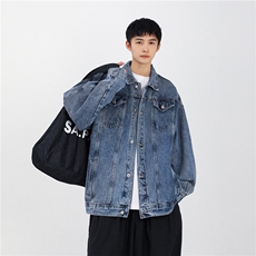 秋款宽松复古牛仔夹克外套N991P98k158，男装夹克，星座202-1