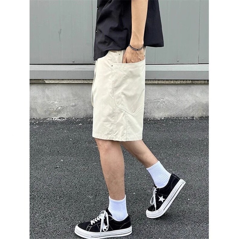 美式潮牌大口袋工装短裤男夏季休闲运动裤速干薄款宽松百搭五分裤,男装牛仔裤,星座506