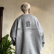 量大优可提供视频麂皮绒卫衣圆领HD019-1-LPYL4121-P30，男装卫衣，电商019-1