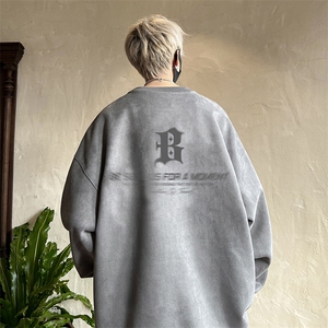量大优可提供视频麂皮绒卫衣圆领HD019-1-LPYL4121-P30图片