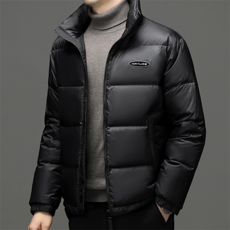 羽绒服男冬季2023年新款中年商务休闲爸爸装加厚男士白鸭绒外套,男装羽绒服,电商B212（原钱塘6029）