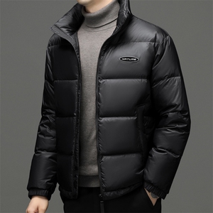 羽绒服男冬季2023年新款中年商务休闲爸爸装加厚男士白鸭绒外套图片