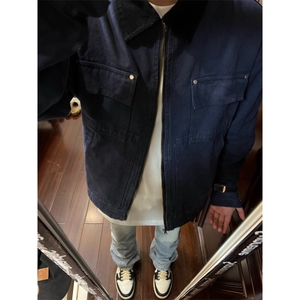 【有货】cleanfit蓝色短款外套男美式复古工装夹克A687LL-特P78图片