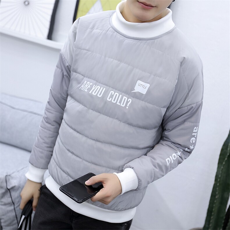 2019冬季新款男士套头加绒加厚棉衣韩版潮流棉服A438-1252-P60,男装棉衣,电商A438