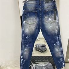 1506-1/K6531/P59潮牌男装新款深蓝色修身简约磨白漆点男士长裤子，男装休闲裤，星座1506-1