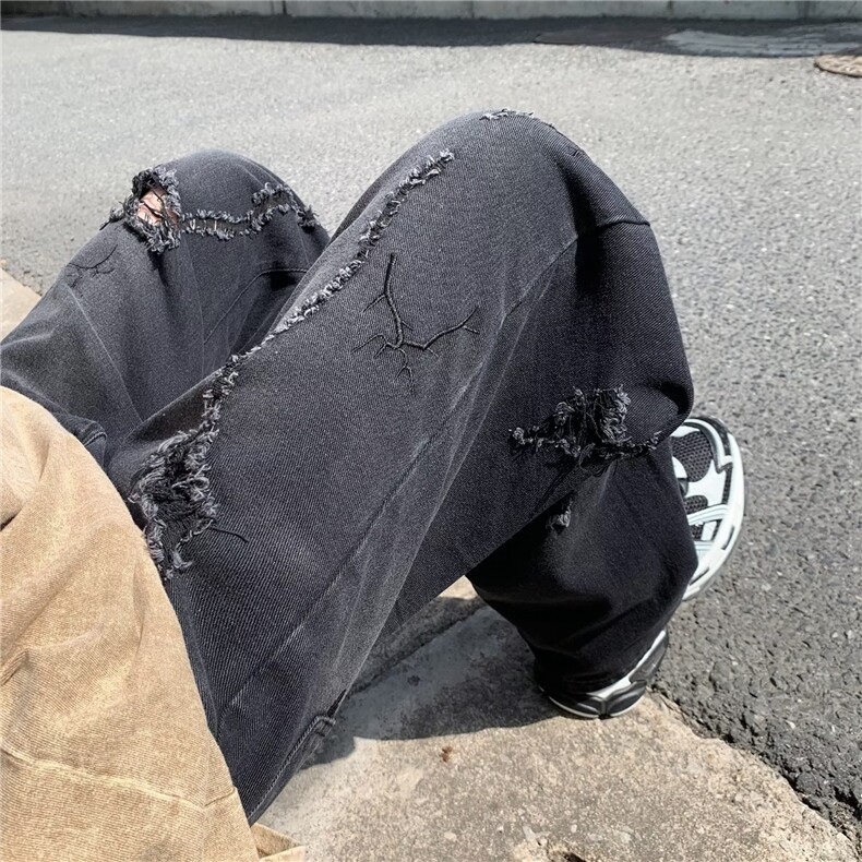 青春流行ins男直筒水洗牛仔裤NX42P48,男装牛仔裤,星座1116-2