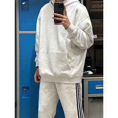 抖音得物高品质二开25秋冬美式重磅宽松纯色连帽贝壳刺绣卫衣W63，男装卫衣，电商A486