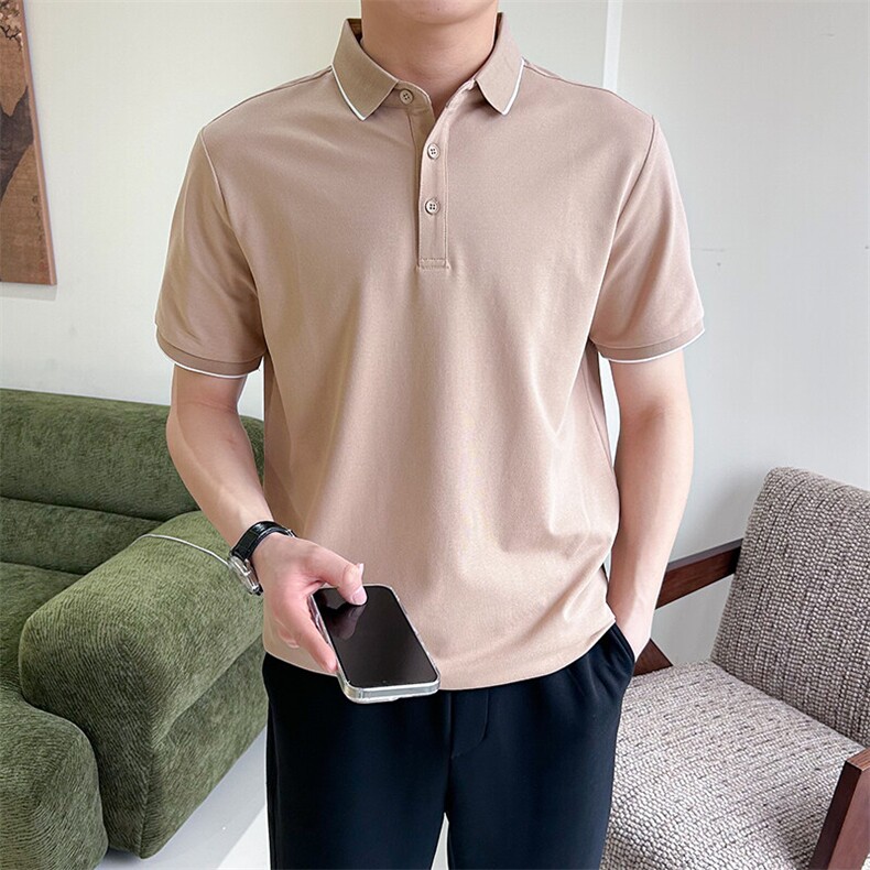 常年做经典款夏季翻领短袖polo衫薄款体恤9203-P40,男装Polo衫,星座1012-1