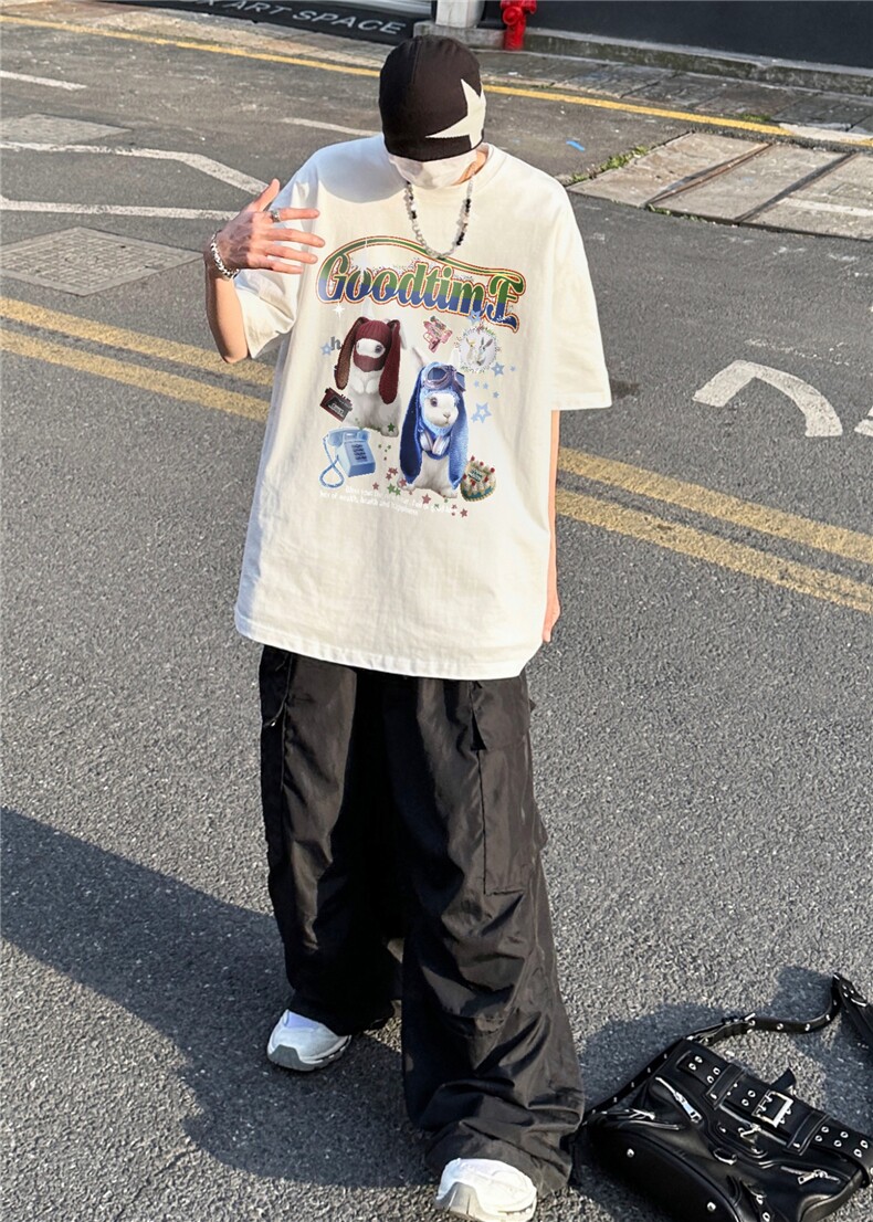24夏季新款街头潮牌时尚个性印花短袖t恤中性XZ301B-JB4403-p28,男装T恤,星座301B