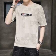 夏季新潮款韩版男士运动休闲体恤纯色薄款大码T恤短袖男T，男装T恤，电商A441
