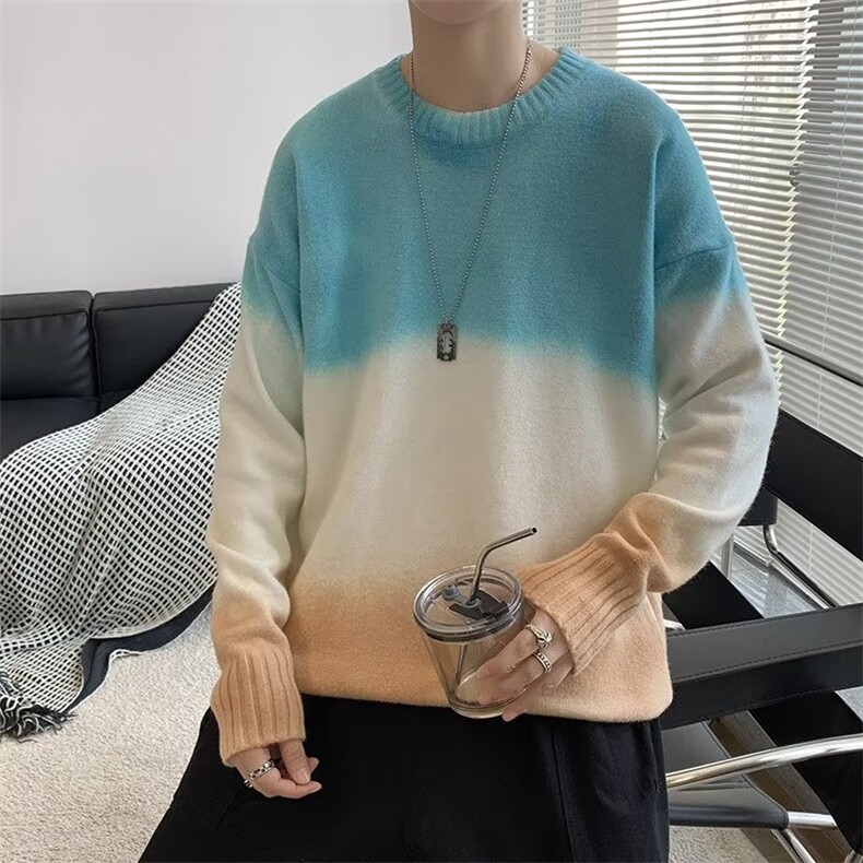 美式街头设计感圆领毛衣男慵懒风休闲针织衫GM64P38,男装针织衫/毛衣,星座1116-2
