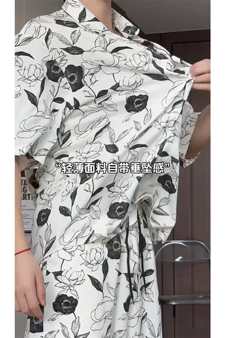 短袖衬衫男+短裤男套装男100%聚酯纤维M-5XL大码TZ78709P50控98,男装牛仔裤,星座226-1