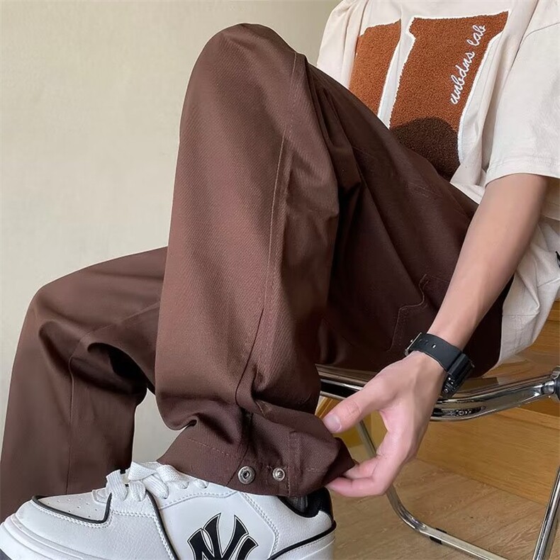 青春流行男长裤直筒型拉链装饰春季直筒时尚潮牌S224-P42,男装休闲裤,星座1109-3