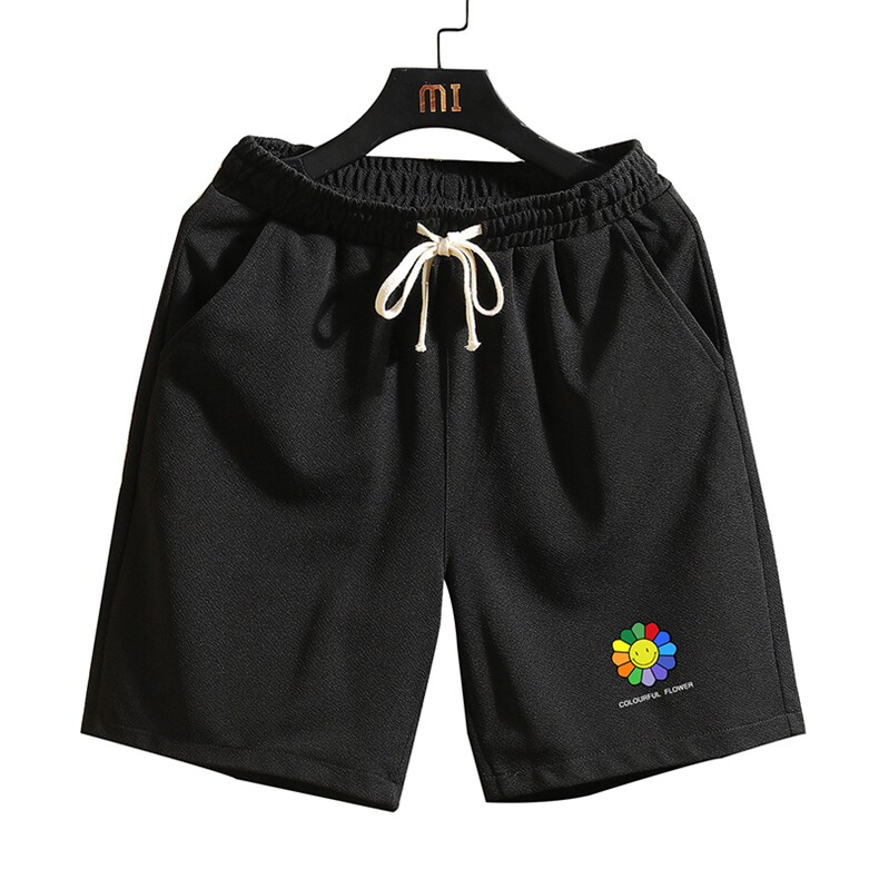 MK37101-P15冰丝短裤男士大码宽松休闲五分裤男运动中裤砖墙挂拍,男装休闲裤,电商A040A